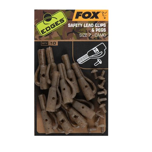 Fox EDGES Camo Safety Lead Clip & Pegs Size 7