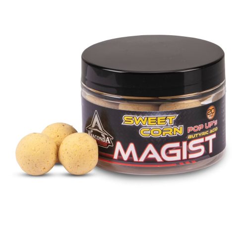 ANACONDA Magist Balls PopUp Sweetcorn - Édeskukorica ízesítésű lebegő horogcsali 16mm