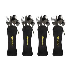   RidgeMonkey DLX Cutlery Set evőeszköz készlet 4 személyes