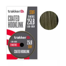   Trakker STIFF COATED HOOKLINK (25lb 11.3kg 20m) - Kemény, bevonatos, fonott előkezsinór