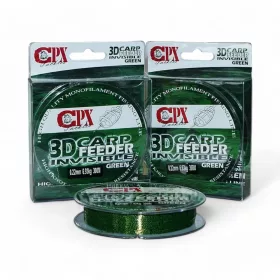 CPX - 3D CARP FEEDER INVISIBLE - Green zsinór - 150m - 0,18mm prémium CPX horgásztermék.