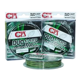 CPX DUO CARP FEEDER MONO-LINE zsinór - BLACK & GREEN - 300m - 0,20mm - CarpHunter