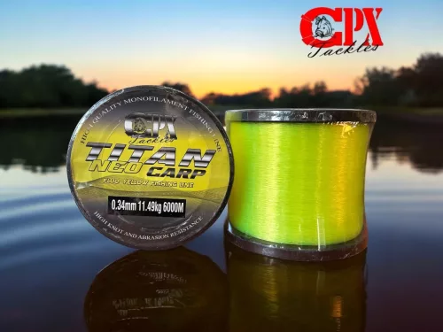 CPX Titan NEO CARP LINE zsinór - Fluo Yellow - 6.000m - 0,35mm prémium CPX horgásztermék.