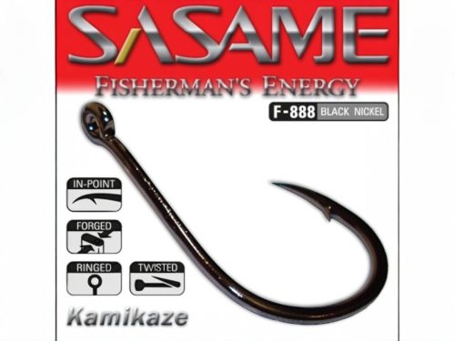 SASAME Kamikaze füles harcsázó horog - Black Nickel - 8/0