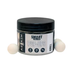 Kraken Baits Krill Fluo White Pop Ups 12mm - CarpHunter