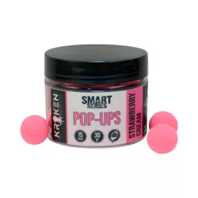 Kraken Baits Strawberry Cream Fluo Pink Pop Ups 15mm prémium Kraken Baits horgásztermék.