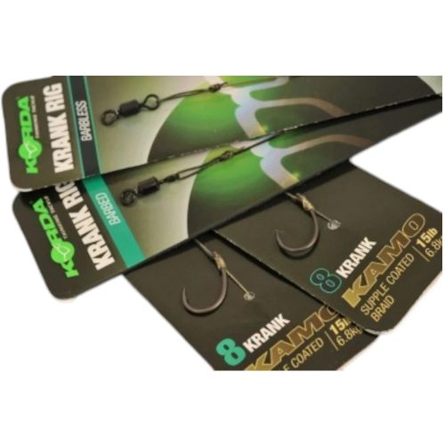 Korda Krank ready rig barbed size 8