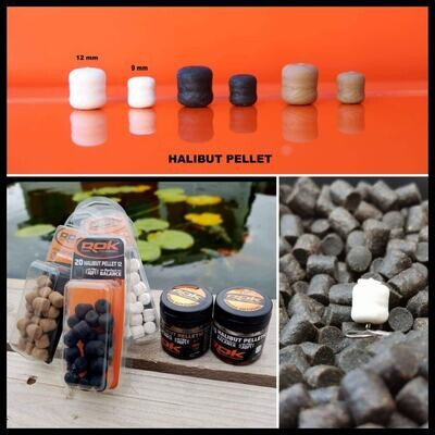 ROK Halibut Pellet 9mm - balanszírozott gumi pellet Fehér