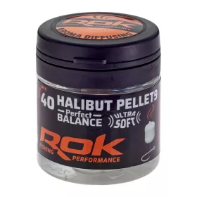 ROK Halibut DIPPELT Pellet 9mm - balanszírozott áztatott gumi pellet Fehér - CarpHunter
