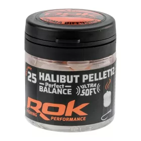 ROK Halibut DIPPELT Pellet 12mm - balanszírozott áztatott gumi pellet Fehér - CarpHunter