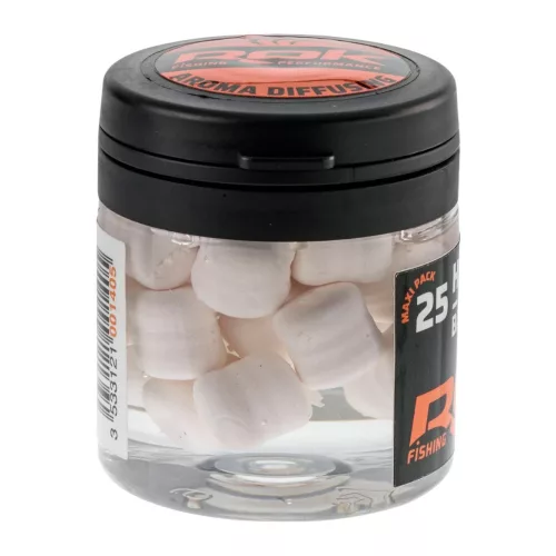 ROK Halibut DIPPELT Pellet 12mm - balanszírozott áztatott gumi pellet Fehér - CarpHunter