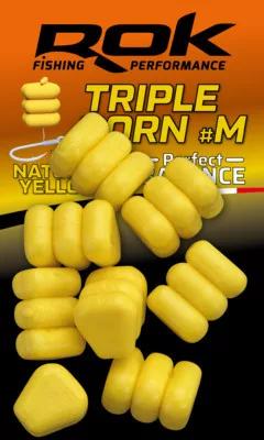 ROK TRIPLE CORN Natural yellow - natur sárga tripla gumi kukorica - Ultra Pop up - CarpHunter