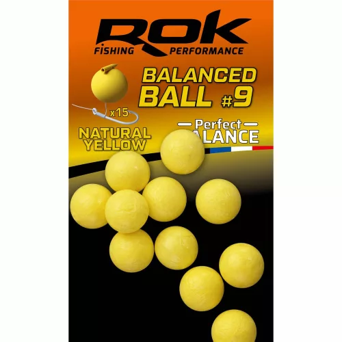 ROK Ball Natural yellow - natúr sárga gumi mini bojli - 12 Ballanszírozott - CarpHunter
