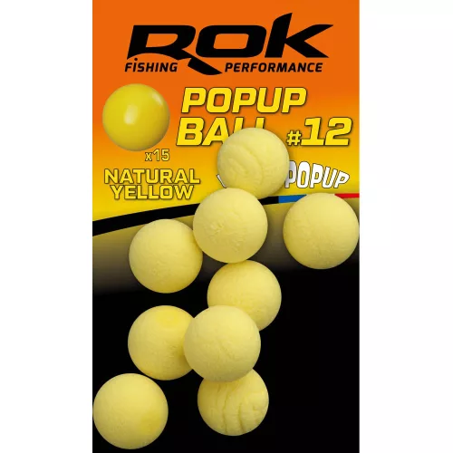 ROK Ball Natural yellow - natúr sárga gumi mini bojli - 12 Ballanszírozott - CarpHunter