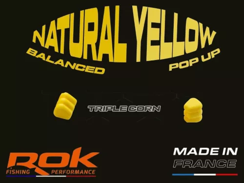 ROK TRIPLE CORN #S Natural yellow - kukorica sárga  tripla gumi kukorica Balanszírozott - CarpHunter