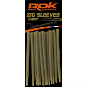 ROK Zig Sleeves - gubancgátló gumiharang - Camo zöld - CarpHunter