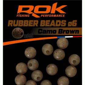 ROK RUBBER Beads 6mm - Gumigyöngy 6mm Camo Barna