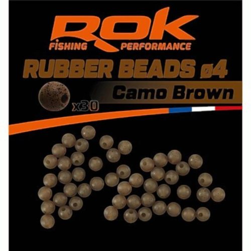 ROK RUBBER Beads 6mm - Gumigyöngy 6mm Camo Barna