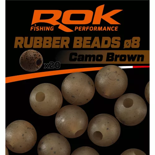 ROK RUBBER Beads 6mm - Gumigyöngy 6mm Camo Barna - CarpHunter