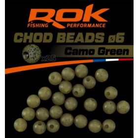 ROK CHOD Beads Ø6mm - Chod gyöngy Camo Green 