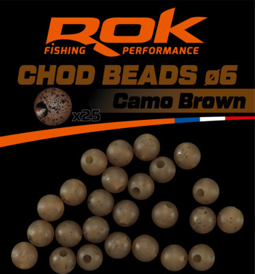 ROK CHOD Beads Ø6mm - Chod gyöngy Camo Green 