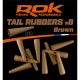 ROK Lead Clip TAIL RUBBER - ólomkapocs záró gumi Barna - CarpHunter
