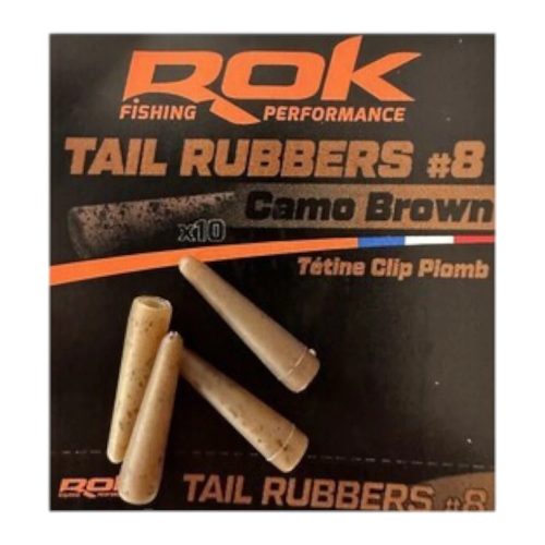 ROK Lead Clip TAIL RUBBER - ólomkapocs záró gumi Camo Zöld