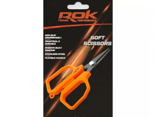 ROK SOFT Scissors - Puha szilikon markolatú olló - narancs - CarpHunter