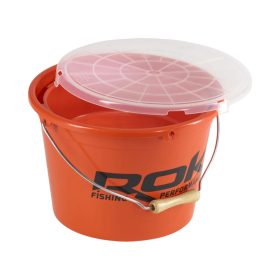   ROK 13 literes Csalis Vödör és 4 literes Keverő edény szett fedéllel - Narancs