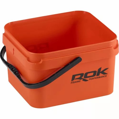 ROK 10 literes szögletes vödör fedéllel - Narancs - CarpHunter