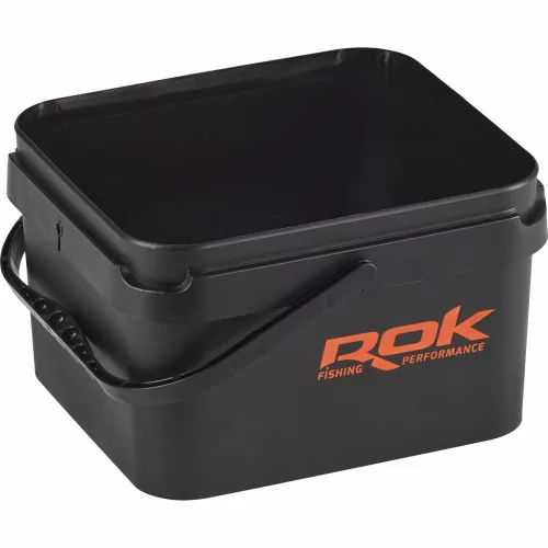 ROK 10 literes szögletes vödör tetővel - Fekete - CarpHunter