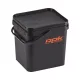 ROK 17 literes szögletes keverő edény fedéllel - SQUARE BUCKET with soft cover - Fekete - CarpHunter