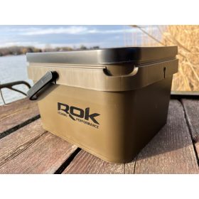   ROK 10 literes Szögletes vödör + betét + tető szett - Zöld