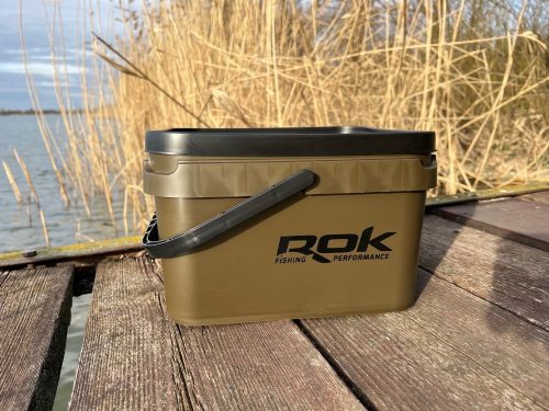 ROK 10 literes Szögletes vödör + betét + tető szett - Zöld