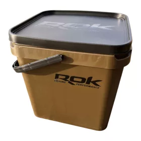 ROK 17 literes Szögletes vödör + betét + tető szett - Zöld - CarpHunter