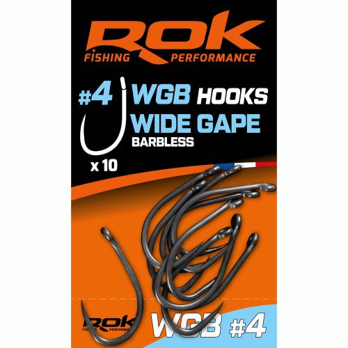 ROK WIDE GAPE Barbless hook - Szakáll nélküli teflon horog 8-as méret