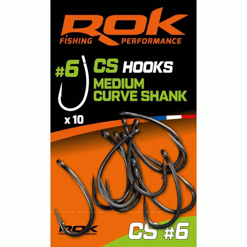 ROK MEDIUM CURVE SHANK - teflon horog  8-es méret - CarpHunter