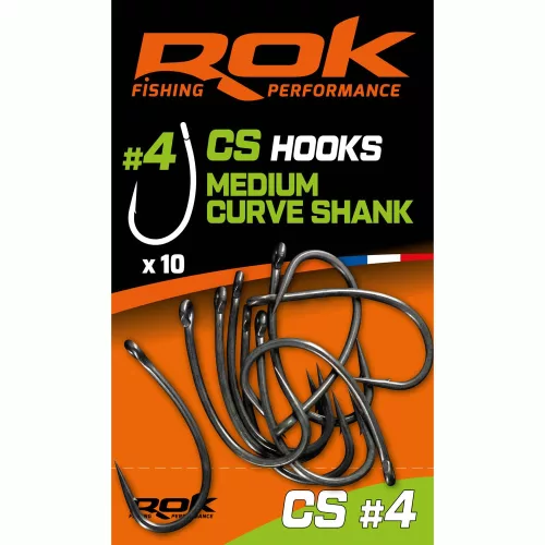 ROK MEDIUM CURVE SHANK - teflon horog  8-es méret - CarpHunter