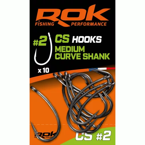 ROK MEDIUM CURVE SHANK - teflon horog  8-es méret - CarpHunter