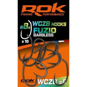 ROK FUZIO hook barbless- szakáll nélküli horog 8 méret