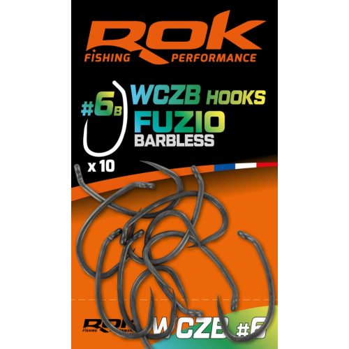 ROK FUZIO hook barbless- szakáll nélküli horog 8 méret