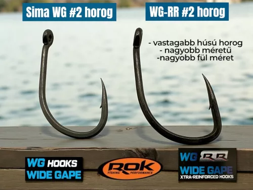 ROK WIDE GAPE XTRA - megerősített horog - 4 - WG-RR - CarpHunter