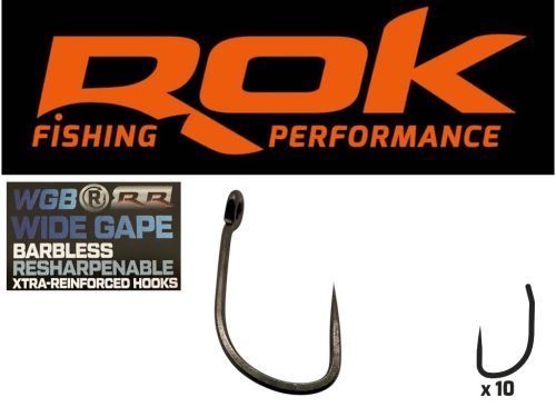 ROK WIDE GAPE BARBLESS Újraélezhető megerősített Szakáll nélküli horog - 2 - WGBR-RR