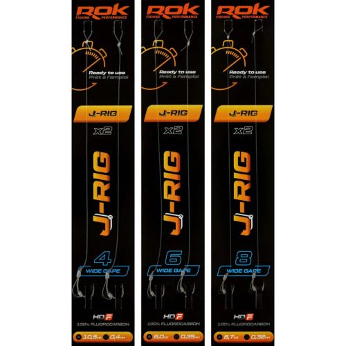 ROK J-RIG Wide Gape - előkötött horog  4 - 0,40mm
