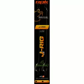 ROK J-RIG Curve Shank - előkötött horog  4 - 0,40mm - CarpHunter