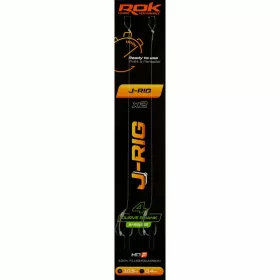 ROK J-RIG Curve Shank Barbless - előkötött szakáll nélküli horog  4 - 0,40mm - CarpHunter