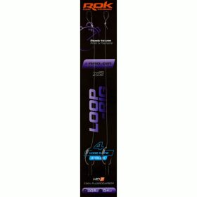   ROK LOOP RIG Wide Gape Barbless - előkötött szakáll nélküli horog  4 - 0,40mm