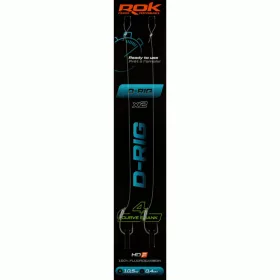 ROK D-RIG Curve Shank - előkötött horog  4 - 0,40mm - CarpHunter