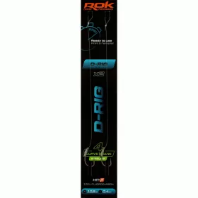 ROK D-RIG Curve Shank Barbless - előkötött szakáll nélküli horog  4 - 0,40mm - CarpHunter