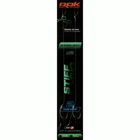 ROK STIFF RIG Wide Gape - előkötött horog  2 - 0,40mm - CarpHunter